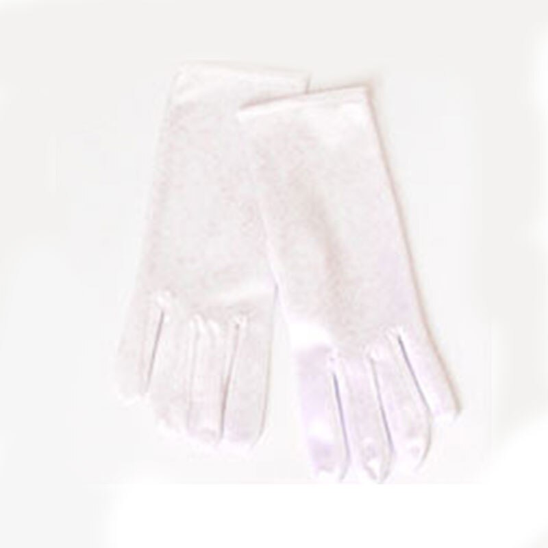 Guantes de lycra finos y elásticos para mujer, guantes de baile, color blanco, negro y blanco, 1 par,: Blanco