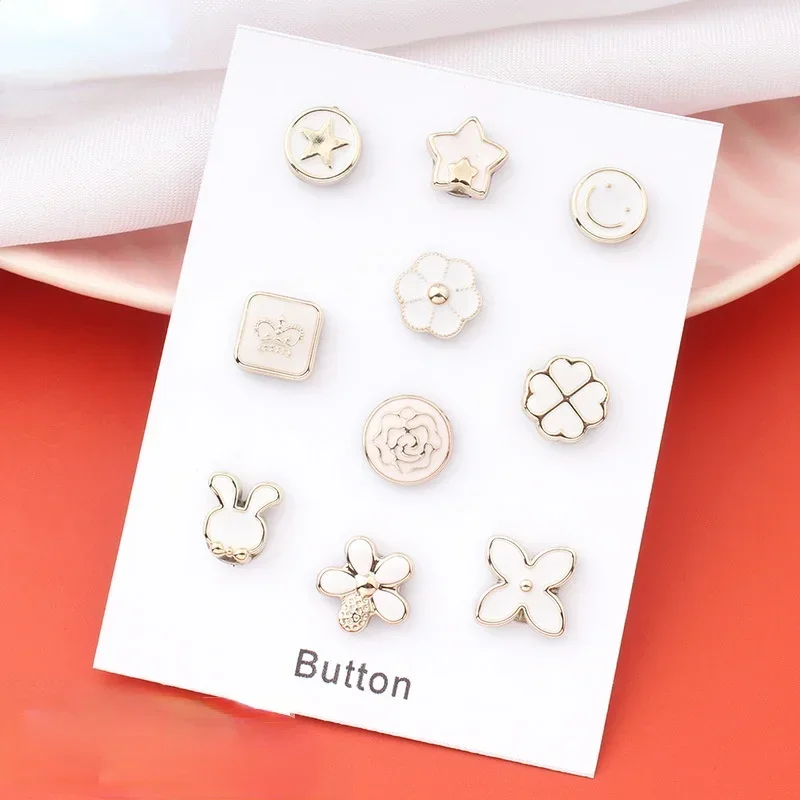 1 set säkra hijabnålar metall pärla magnet broscher knappar kristall magne sjal skjorta krage nål smycken för kvinnor: 6