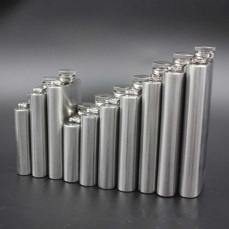 Portable Stainless Steel Hip Flask Alcohol Bottle Travel Whiskey Alcohol Liquor Bottle Flagon Male Small Mini Bottle