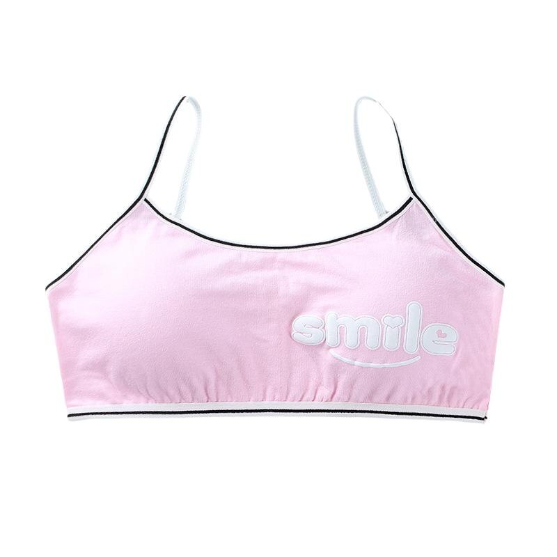 3 Stks/partij Meisjes Ondergoed Teens Mode Katoen Tops Vest Zacht Ademend Puberteit Gym Sport Jong Training Beha For8-16Years Oude