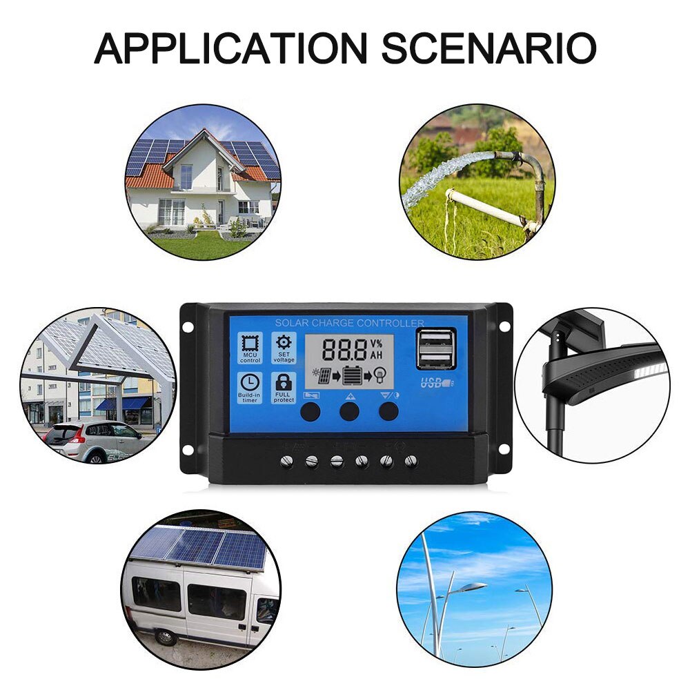 10a-100a mppt solar charge regulator ce energy mppt solar lcd regulato 2 usb mppt controller