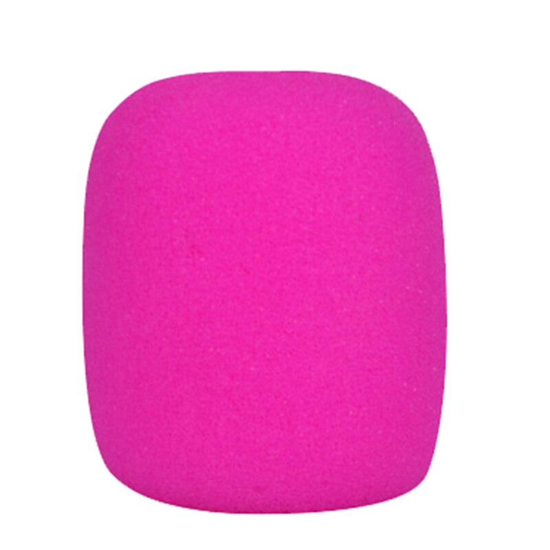 1Pc Mix Kleuren Spons Microfoon Set Vervanging Foam Dj Stage Voorruit Wind Shield Cover Dikke Wasbare: Rose Rood