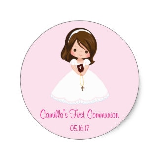 3.8 Cm Meisje Eerste Communie Stickers Envelop