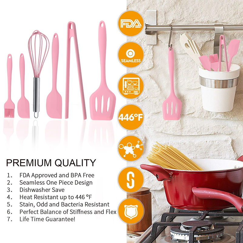 5-13 Pcs Siliconen Koken Tools Keukengerei Set Accessoires Met Opbergdoos Tong Spatel Met Houten Handvat Anti-aanbak kookgerei