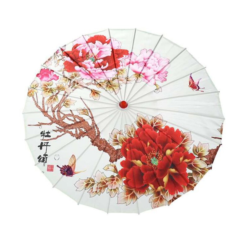 Women's Rain Umbrella Chinese Umbrella fengshui Silk Dance Japanese Decorative Bamboo Umbrella Oil Paper Umbrella parasol: A