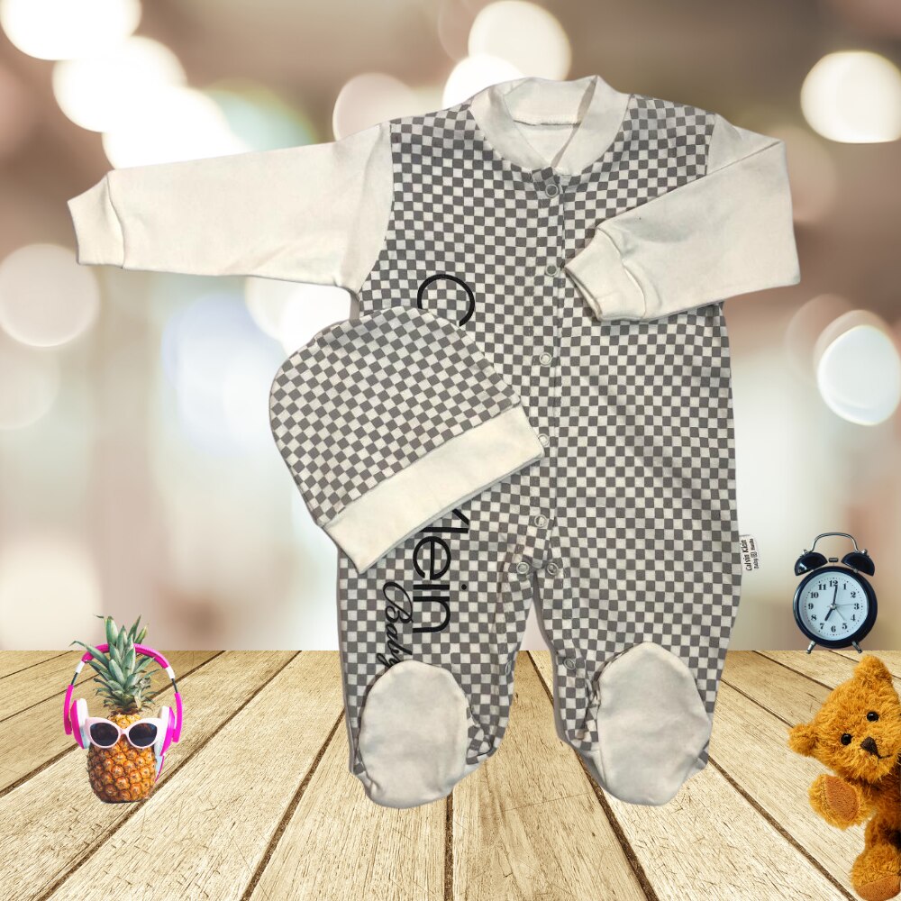2020 Del bambino di autunno Manica Lunga corpo E Pagliaccetti E Cappello di Cotone Stampato corpo E Pagliaccetti di Marca Vestiti Del bambino 3 6 9 Mesi Del bambino Della Ragazza bambino ragazzo Vestito Bip