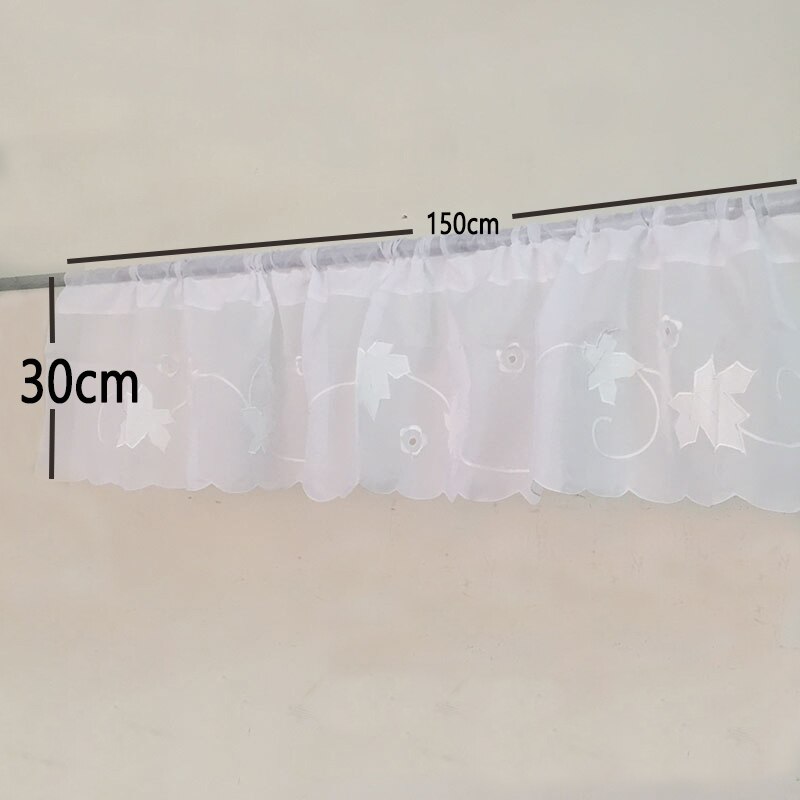 Kjøkken gardiner korte stiler små kaffe persienner gjennomsiktige valancer lønn cortinas para sala vindu gardin dekorasjon: Flat