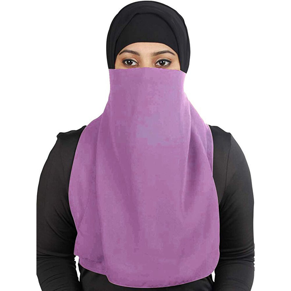 Velo musulmán de una pieza para mujer, hiqab islámico, Modesty, una sola capa, pañuelo Amira, Ramadán, árabe, Purdah: 07 Purple