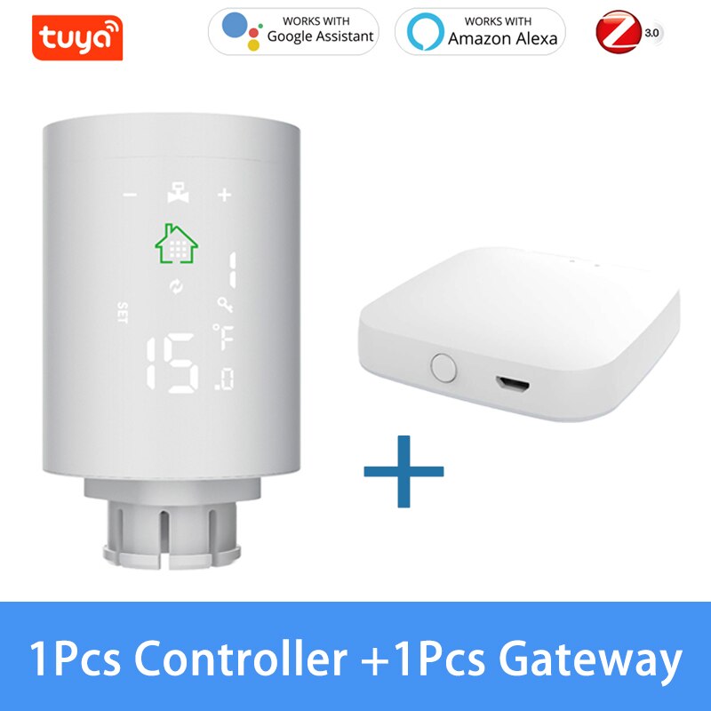 Zigbee 3.0 Smart Radiator Actuator Thermostat Radiator Valve Temperature Controller Work With Alexa Smart Home Tuya Smart Life: combination 01