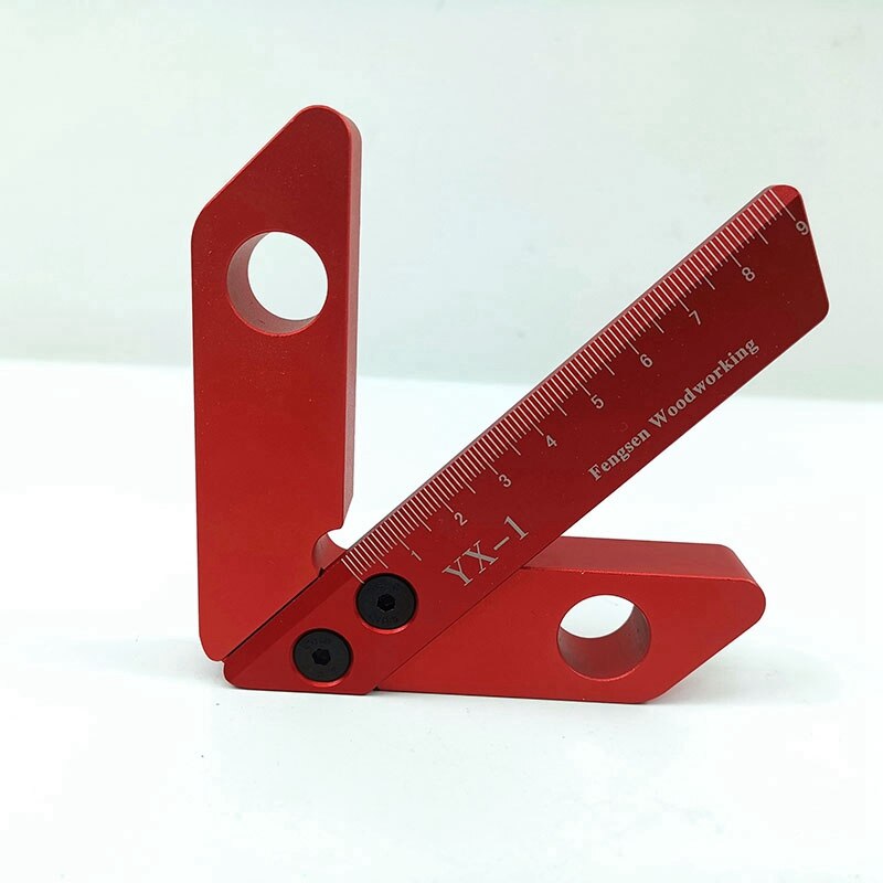 SHGO -Center Instrument, Wire Gauge, Woodworking Aluminum Alloy Center Line Measurement Tool, 45/90 Degree Right Angle Wire G