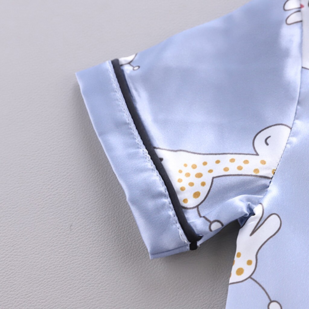 kids pajamas girl boy pajamas Short Sleeve Cartoon Tops+Pants Pajamas Sleepwear girls pajamas set pijama masculino infantil t5