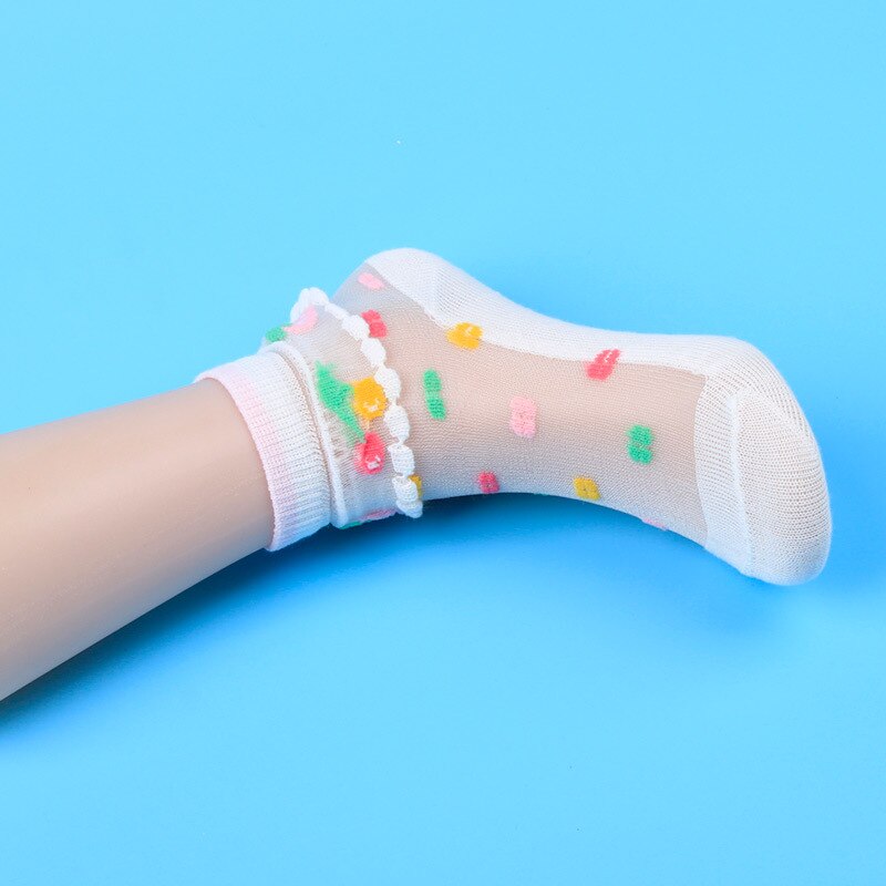 Meninas meias de malha estilo bebê meias com na moda elástico rendas flores verão nova chegada atacado 5 pares/lote crianças meias