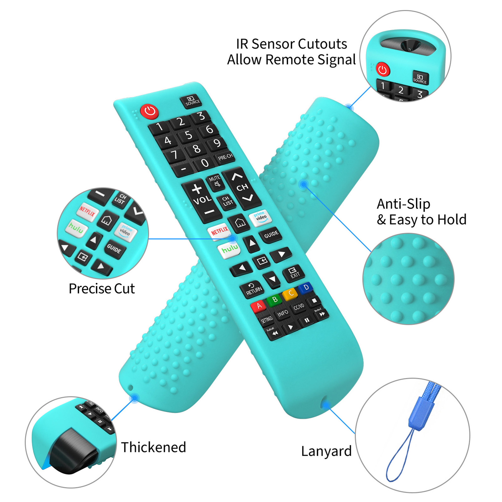 Funda de silicona para mando a distancia, funda antideslizante para mando a distancia Samsung Smart TV, funda protectora para mando de BN59-01315
