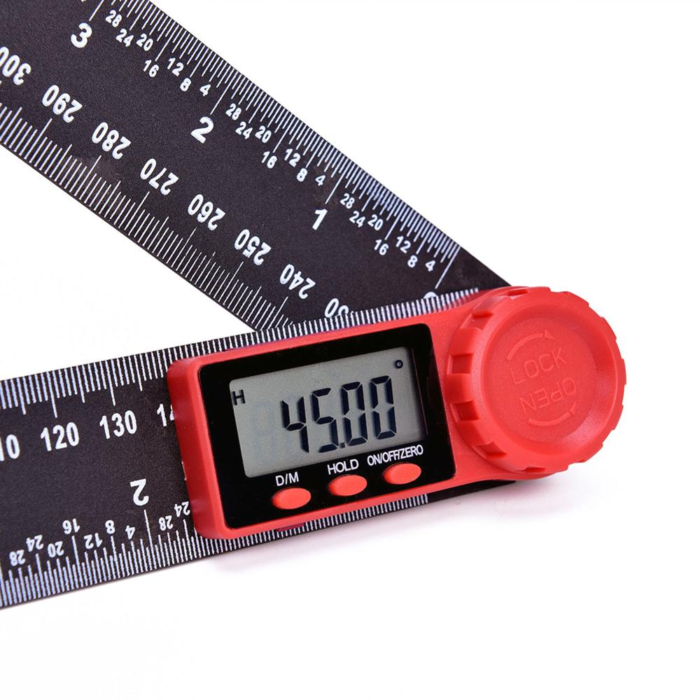 200mm Digital Protractor Ruler Inclinometer Goniometer Level Measuring Tool Electronic Angle Gauge Stainless Steel Angle Ruler