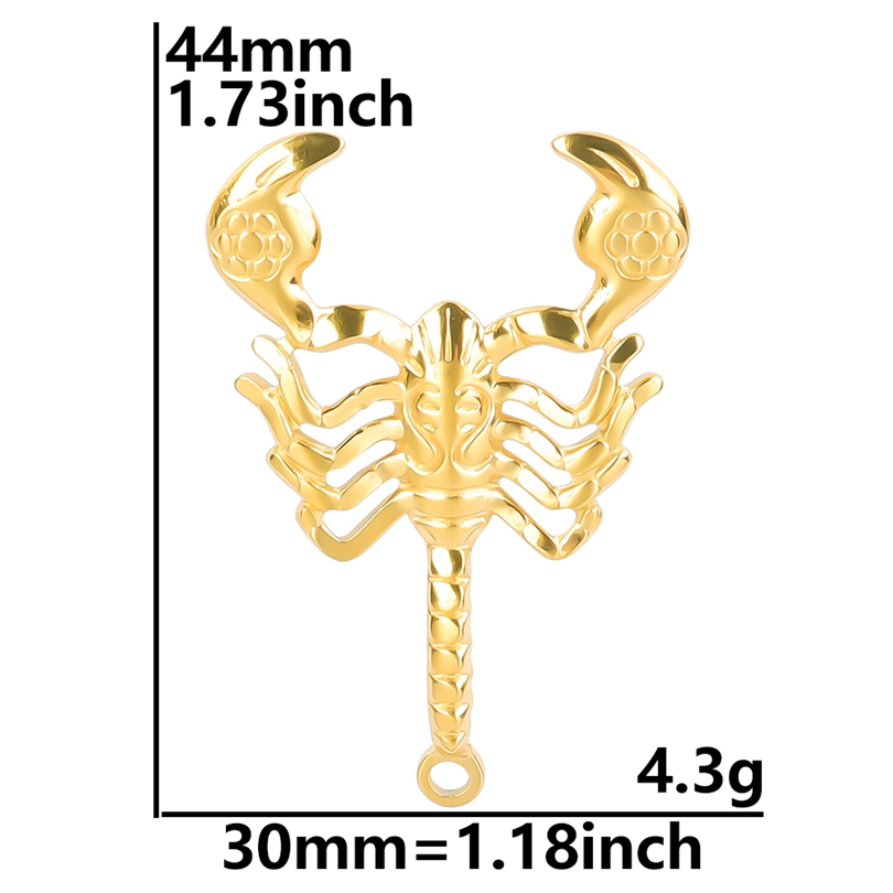 Colgante de acero inoxidable para la fabricación de joyas, dijes de animales marinos, concha, estrella de mar, Tortuga, tiburón, mariposa, Color dorado, 5 unidades por lote: Con recubrimiento de titanio