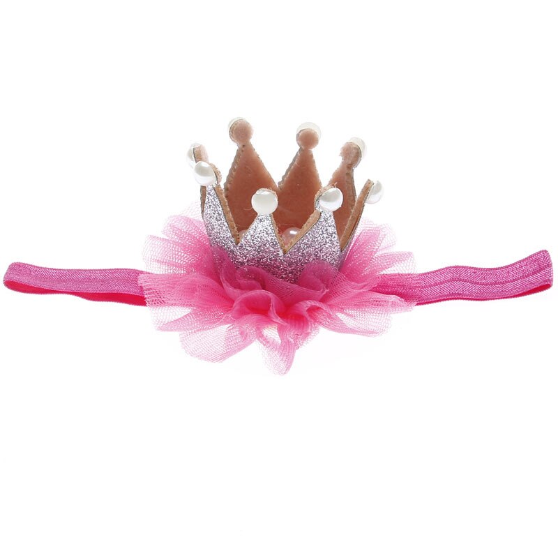 Accessoires de cheveux en dentelle pour bébés filles, couronne florale, perle pour -né, d&#39;anniversaire pour enfants: 2yinse