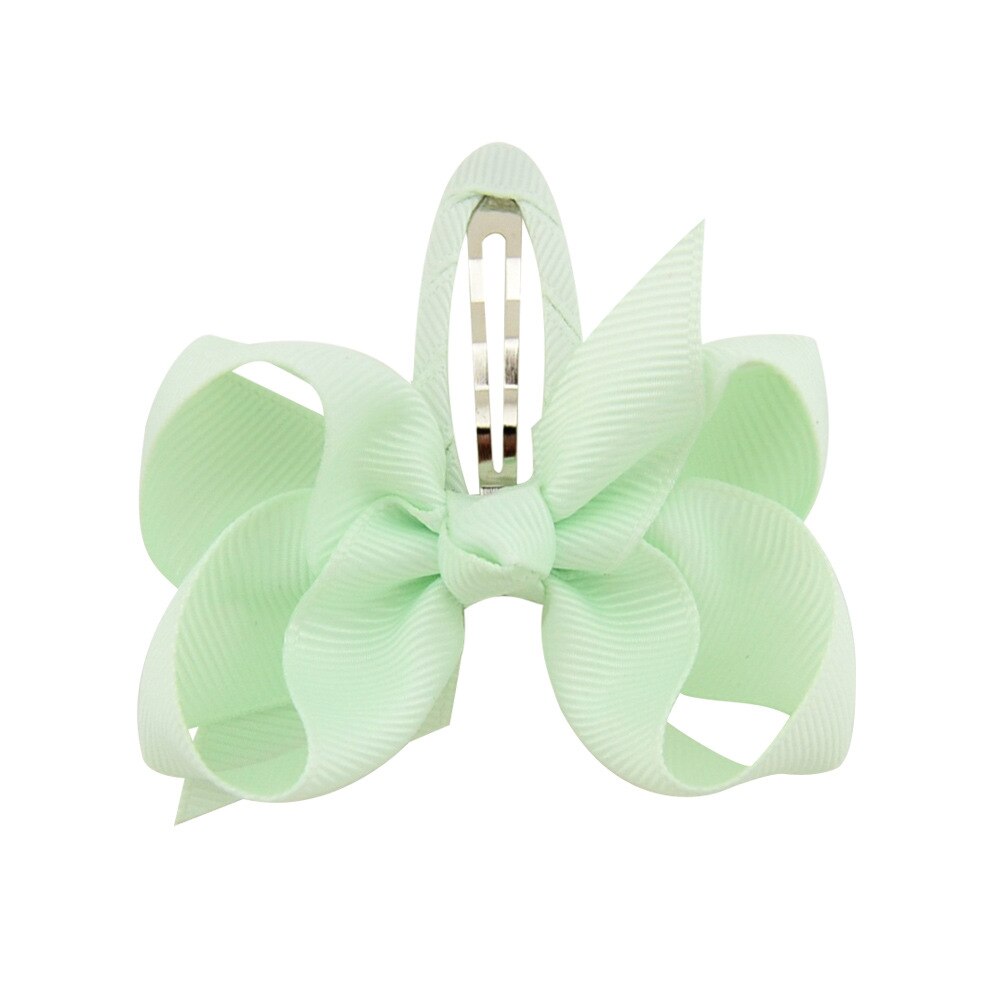 Sweet Top Hair Clip Grosgrain Ribbon Hair Bow Barrettes For Girls Princess Flower Headband Headwear Kids Hair Accessories: Color 19