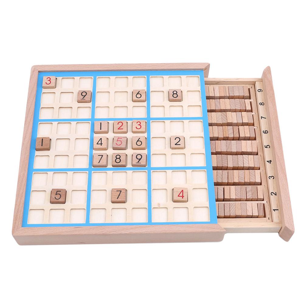 Beste Kinderen Sudoku Schaken Beuken Internationale Checkers Vouwen Spel Tafel Speelgoed Leren & Onderwijs Puzzel Speelgoed: blue