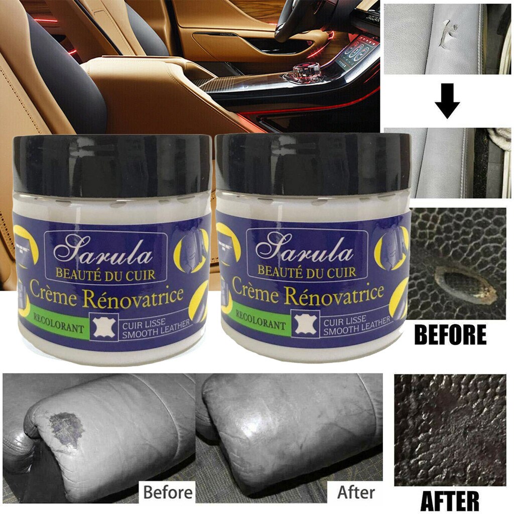 Cuir vinyle Kit de réparation Auto siège de voiture canapé manteaux trous éraflure fissures déchirures cuir liquide réparation outil restauration voiture cuir: E