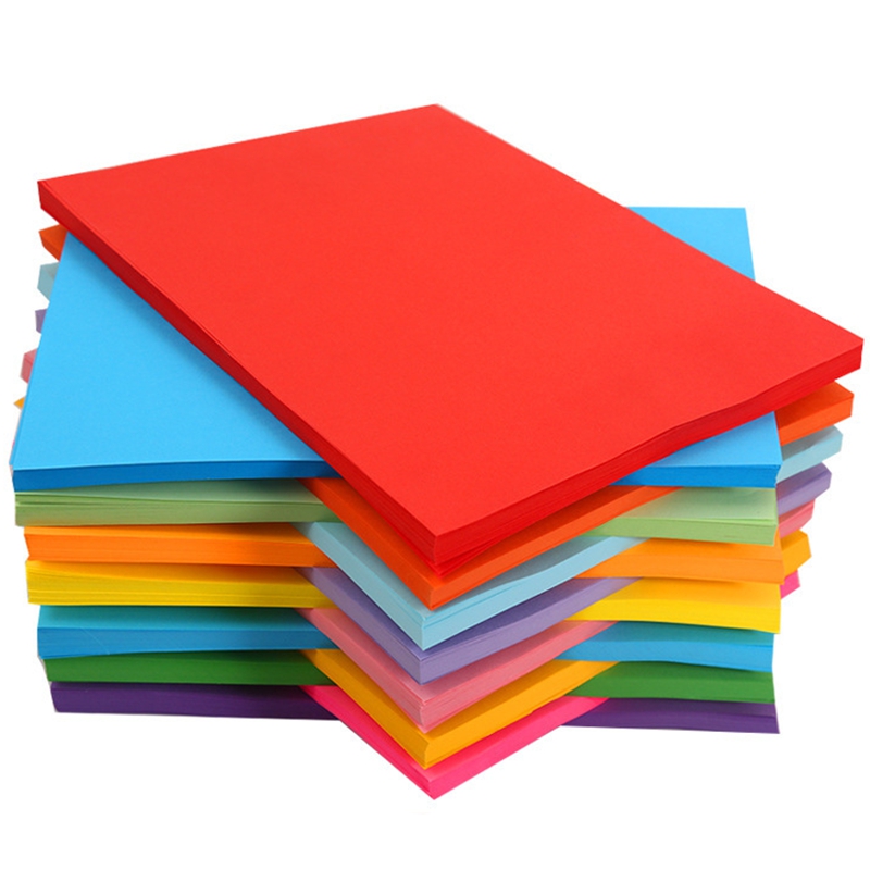 100 Color Copy Paper 180G A4 Print Copy Paper Transfer Paper Drawing Paper Office Supplies Color Paper: Default Title