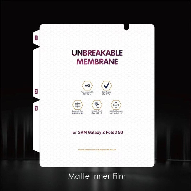 4 In 1 Front Back Matte Hydrogel Film Voor Samsung Galaxy Z Vouw 3 2 W22 W21 Zachte Frosted Screen protector Anti Geen Vingerafdruk: Matte Inner Film / For Galaxy Z Fold 3