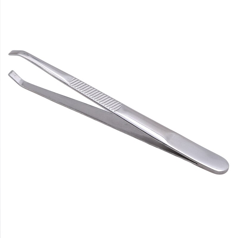 1pc øjenbrynspincet i rustfrit stål med skrå spids øjne pincetclips til ansigtshårfjerning makeup-værktøj knibe en epiler