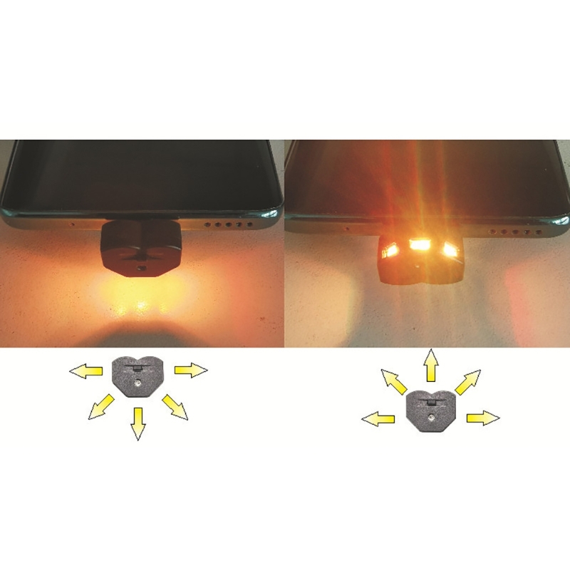 Mini-USB Typ C LED RGB-Licht, Helligkeit einstellbar, 8-farbig, für Auto, Laptop, Tastatur, Typ-C-Nachtlampe