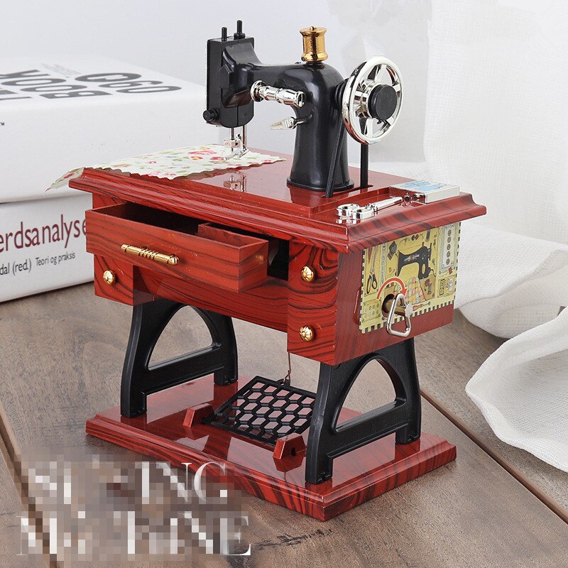 Music box sewing machine retro nostalgia simulation music box display photograophy prop