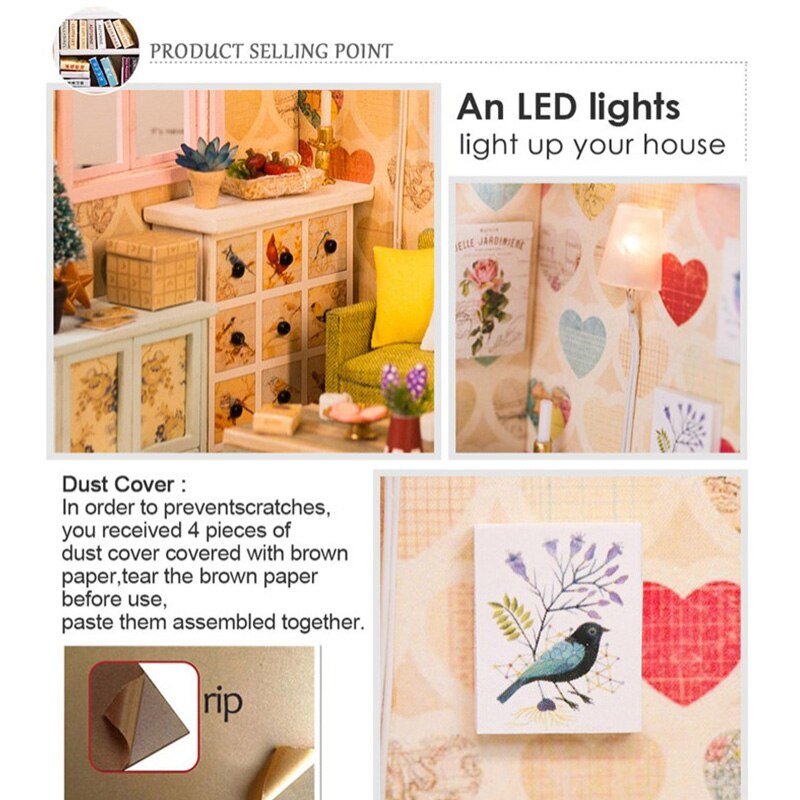 DIY Miniatuur Poppenhuis Kit - Creatieve 3D Houten Puzzel