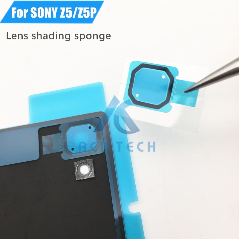 Camera lens shading spons vuilwerend sticker lijm lijm voor sony xperia z5 z5dual z5p z5 premium plus
