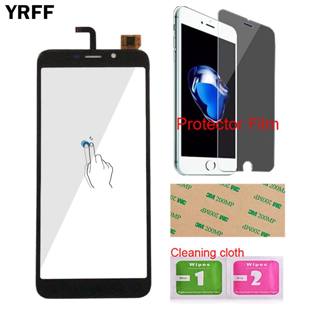 5,5 ''pantalla táctil para Homtom C2 digitalizador de pantalla táctil Homtom C2 Panel táctil lente de vidrio herramientas Protector película adhesiva