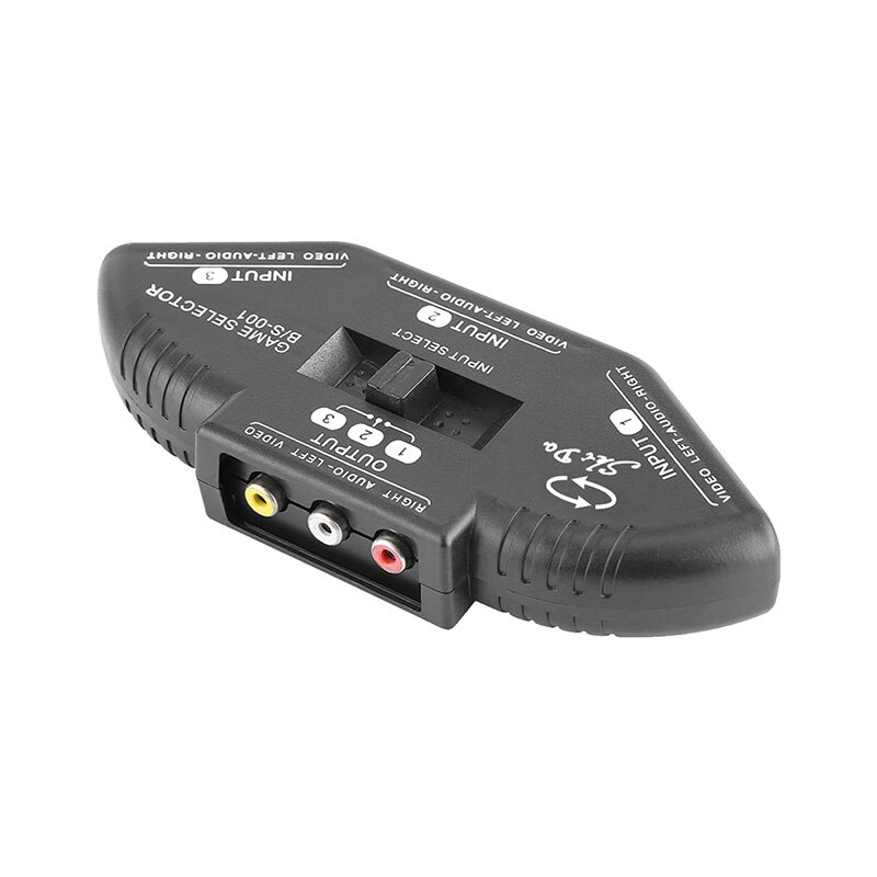 3 In 1 Out Rca Switch 3-Way Rca Splitter Rca Audio Video Av Selector Switcher Box Met 3 rca Male Naar Male Kabel