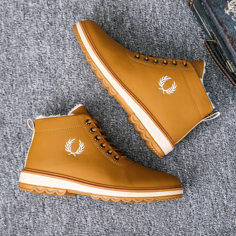Schoenen Hombre Botas Heren Mode Lederen Winter Mannen Voor Lente Laarzen Lange Westerse Sneeuw Tenis Ademend Boty Casual Bona Werk de