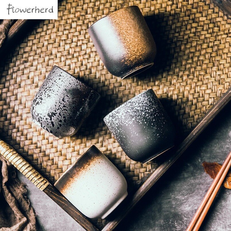 Large Ceramic Tea Cup Teaware Kung Fu Tea Set Cup Japanese Style Tableware Hotel Porcelain Teacup