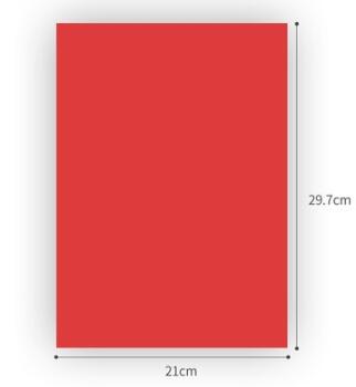 White /Black /Red Paper,Premium A4 ,size 210 x 297 mm (8.3"x 11.7") 80 gsm, Printer Paper,(100 Sheets),Copier Printer Compatible: Red 100 sheets