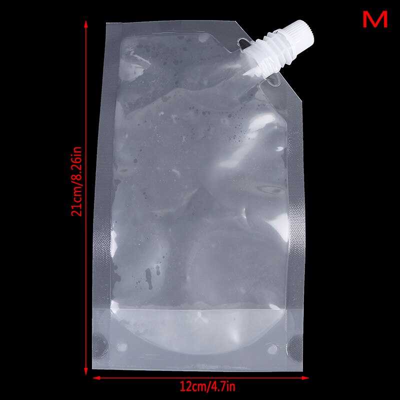 Plastic Spout Pouch Juice Stand-up Wine Liquid Beverage Flask BPA Free Storage Water Bags Funnel Camp Hiking Cooking Supplies: 423ml