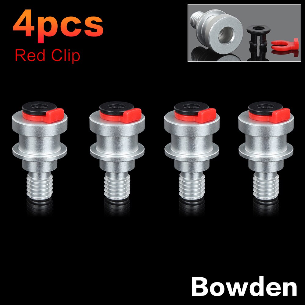 XCR3D V6 Heatsink Hotend Bowden Collet Klem Buis Voor 3D Printer Onderdelen Direct Pneumatische Connectors Koppeling Collet Clips: Red Clip-4pcs
