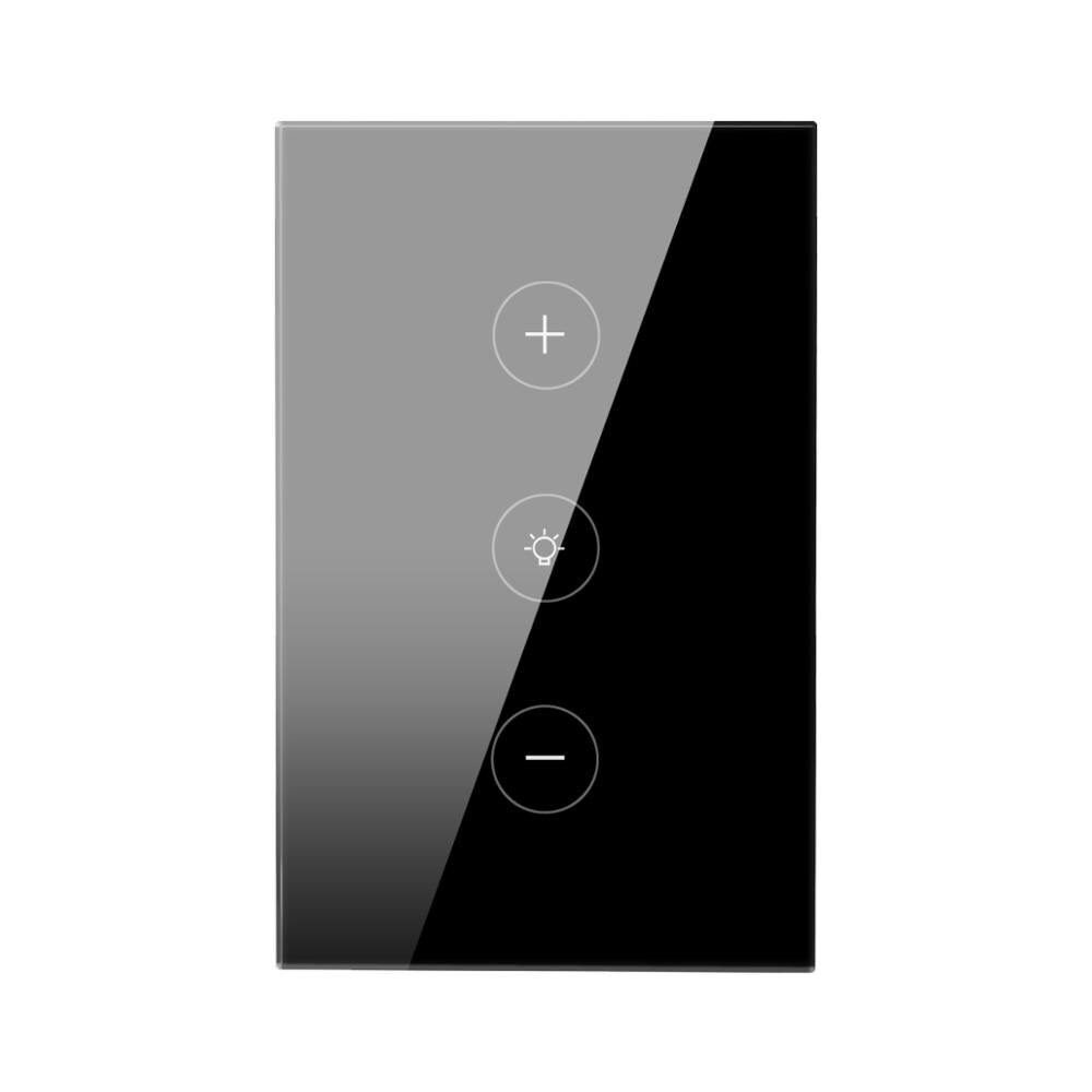 Tuya smart home gadgets lysdæmper til led lys lampe alexa google hjem neutral ledning er påkrævet  ac 110v 220v touch switch dæmpbar: Os standard sort