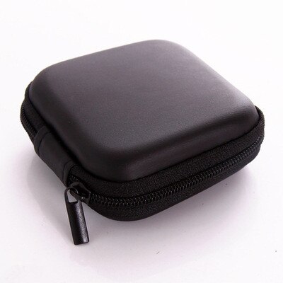 Portable Travel Phone Charger Accessories Bags for Phone Data Organizer Electronic SD Card USB Cable Earphone Bag Case: square Black