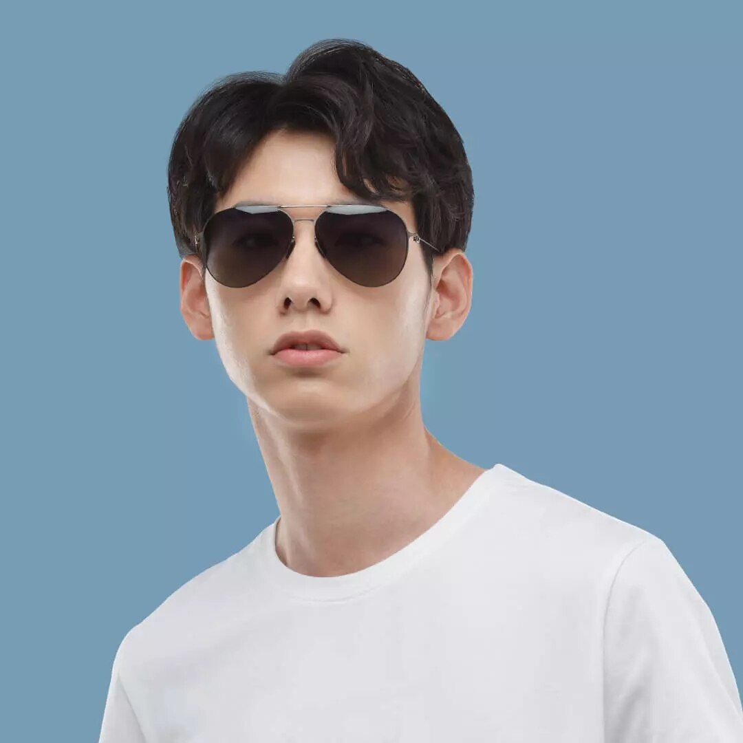 Xiaomi Mijia Flieger Sonnenbrille Profi Block UV Anti-Blendung Nylon Polarisierte Linsen Edelstahl Rahmen 19g Licht Mit fallen