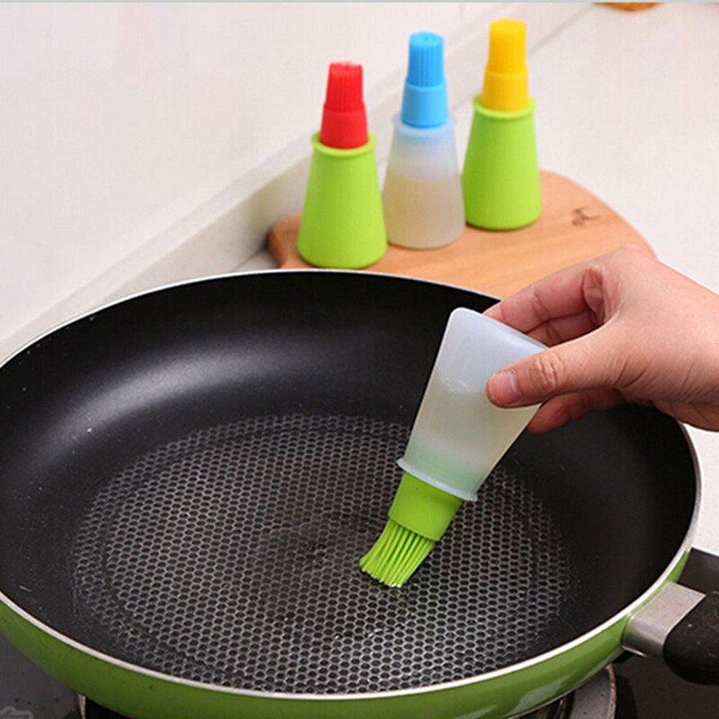 Cooking Barbecue Sauces Oil Brushes Silicone Baking Basting Brush Bottle