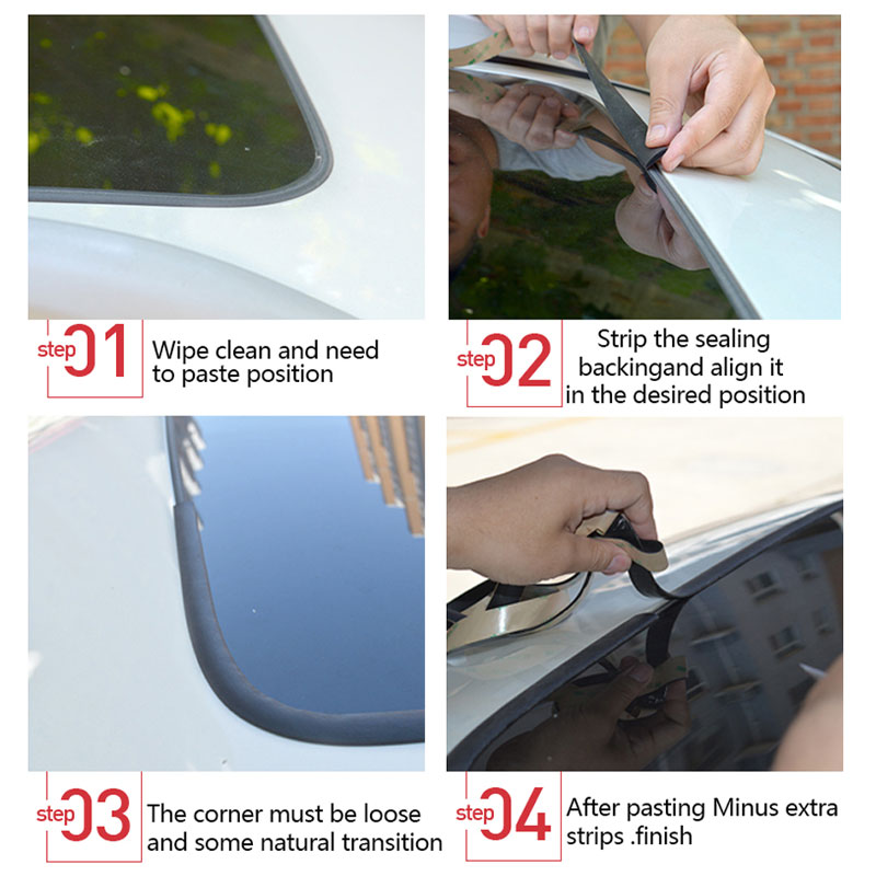 thumbnail image 2 of 5 Meter Rubber Seal Strip Trim For Car Windshield, Sunroof, Weatherstrip - 15x4mm 2 of 12