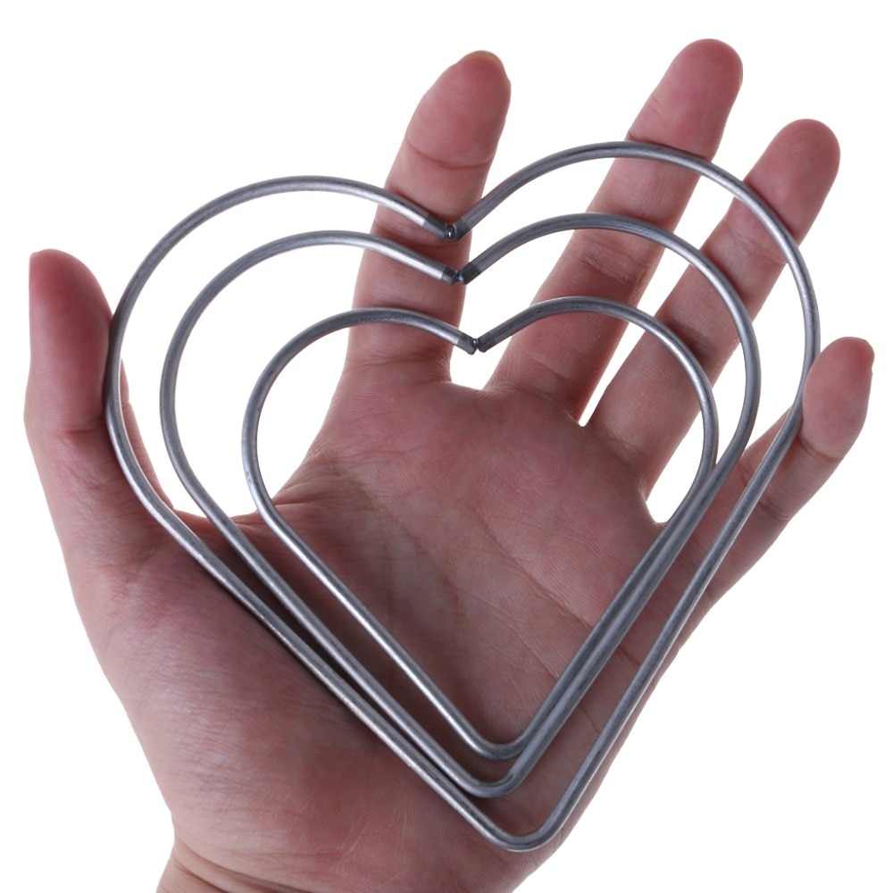 8cm/10cm/11.5cm Heart Shape Metal Dream Catcher Dreamcatcher Ring Macrame Craft Hoop DIY Accessories 3 Sizes