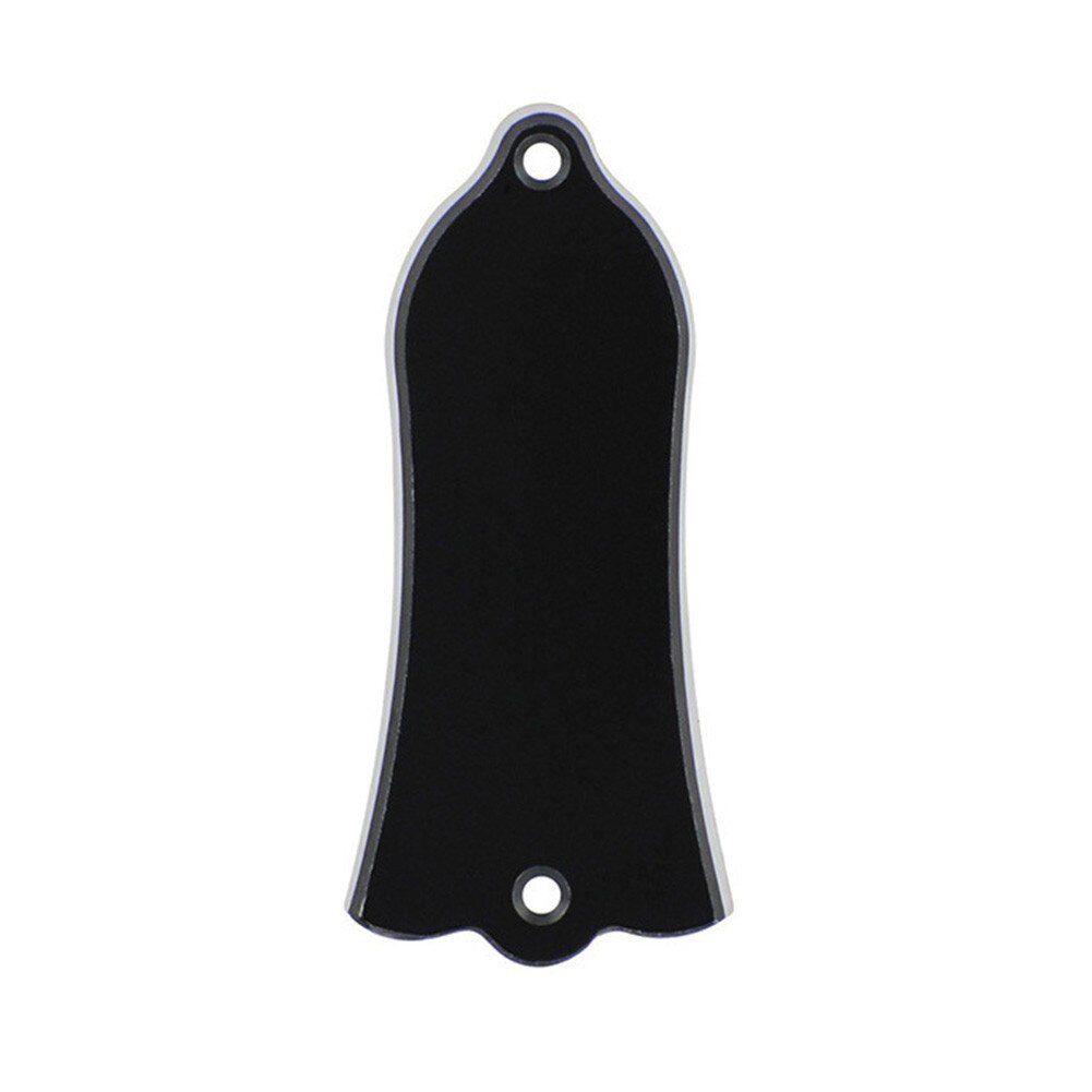 2-Ply Vlakte Zwarte Bell Truss Rod Cover Voor Les Paul Elektrische Gitaar Bas Pvc Truss Rod Cover Plate scroll Plaat Gibson Lp Sg