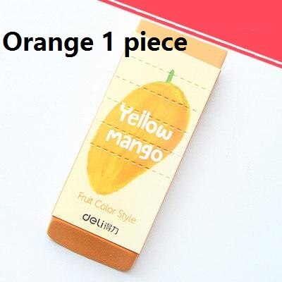 Super Big Soft Plastic Eraser Fruit Color Pencil Rubber Eraser Safe Material No Smell Office School Stationery Deli 71050: Orange 1pc