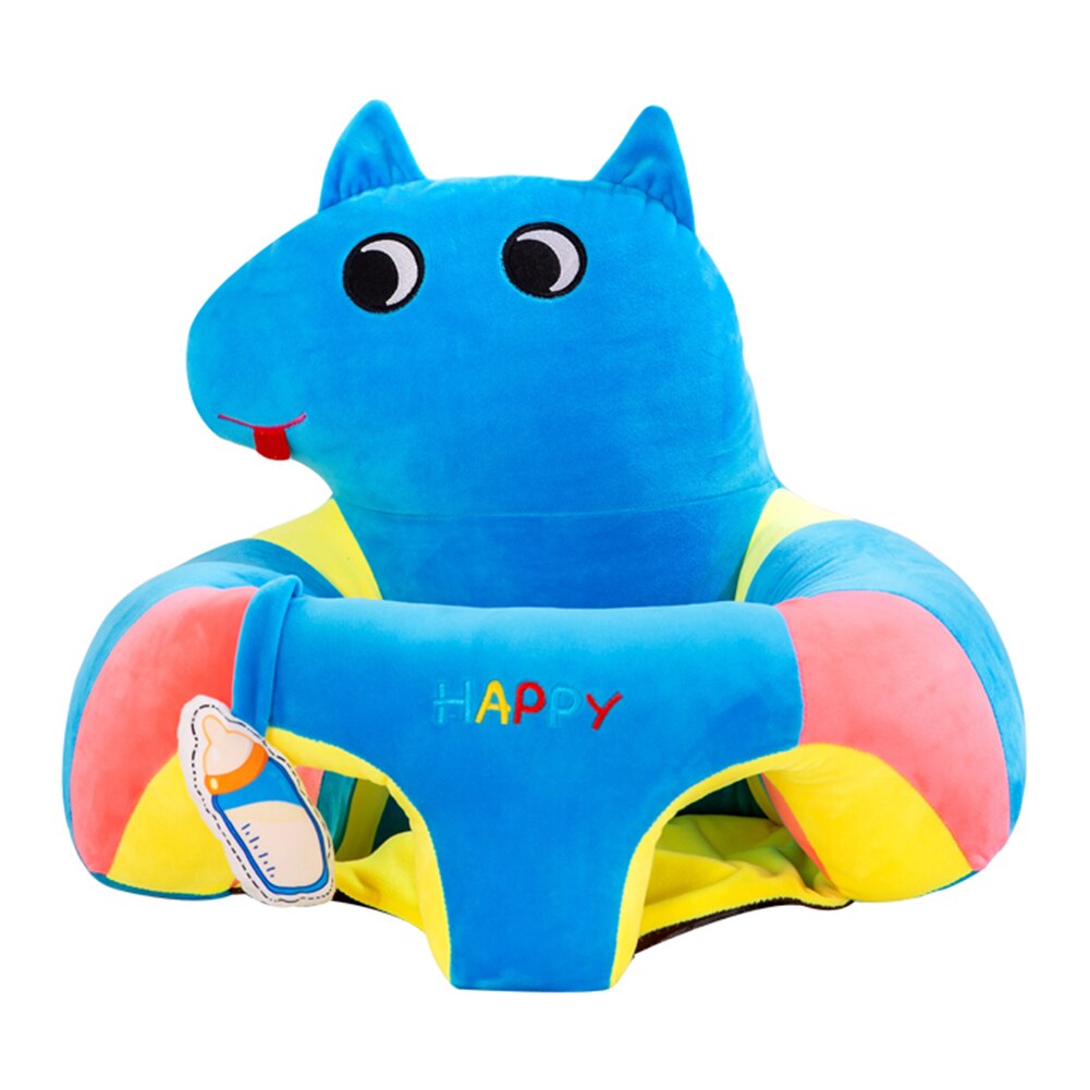 Cartoon Dier Baby Sofa Cover Leren Sit Stoel Case Zonder Katoen Opgeblazen Geen Vulling: C