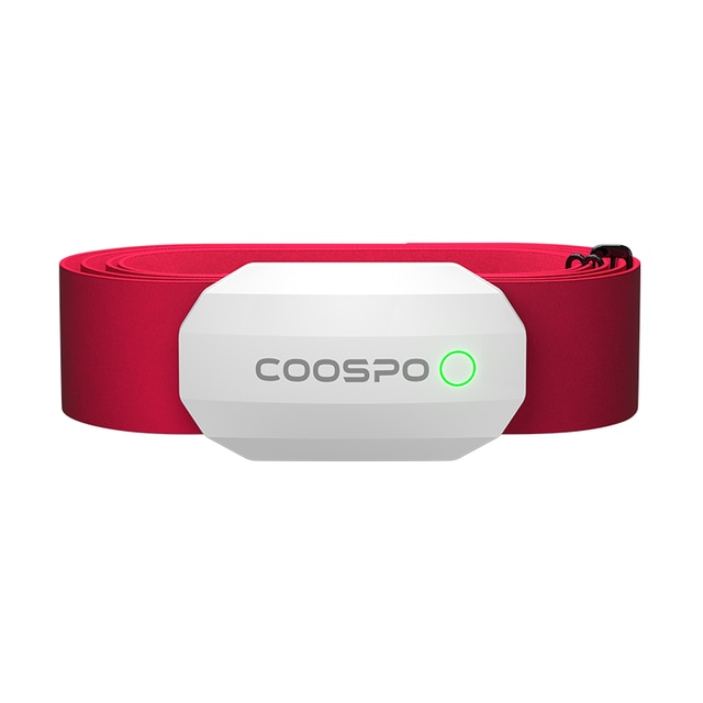 CooSpo-Monitor de ritmo cardíaco para el pecho H808S, Bluetooth ANT +, resistente al agua, para correr al aire libre, ciclismo, ordenador para bicicleta Wahoo Garmin: H808S White - Red