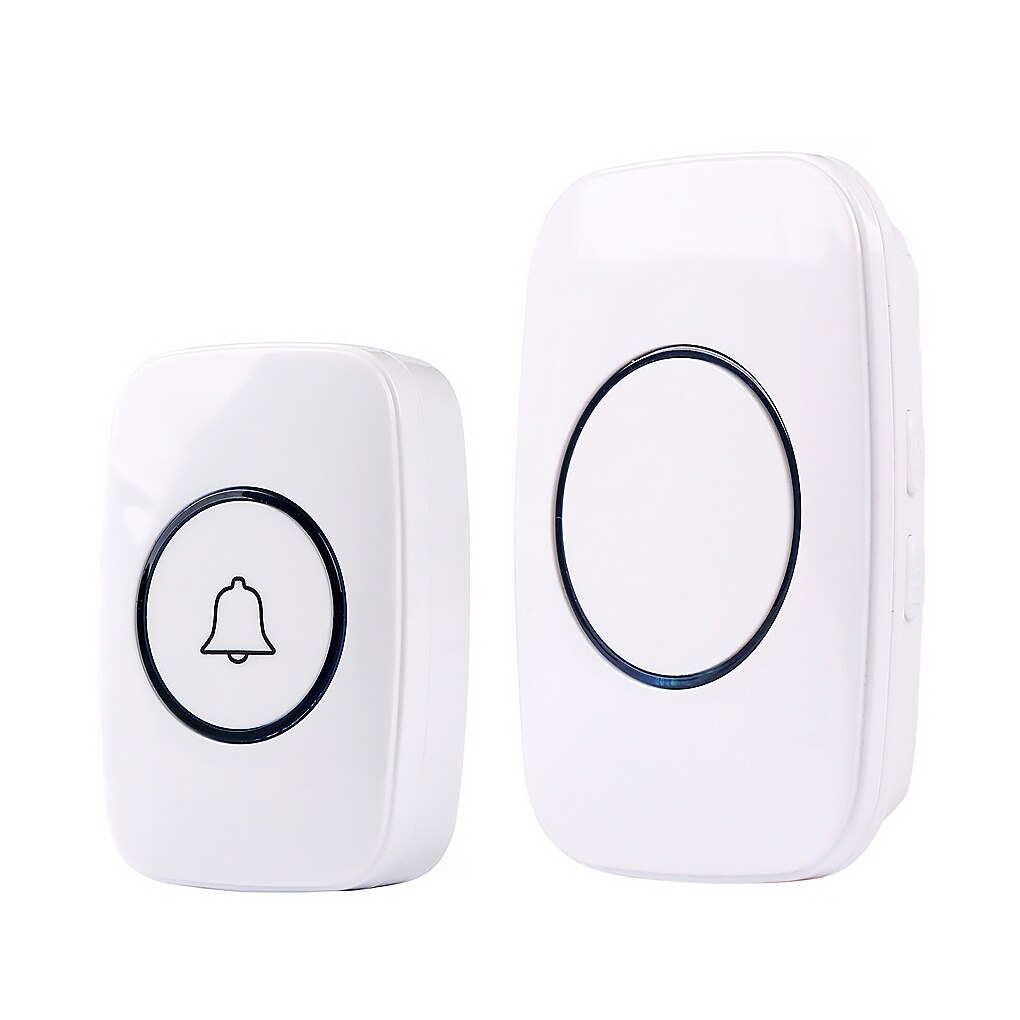 Wireless Smart Doorbell IP44 Waterproof Doorbell with Receiver and Transmitter US
