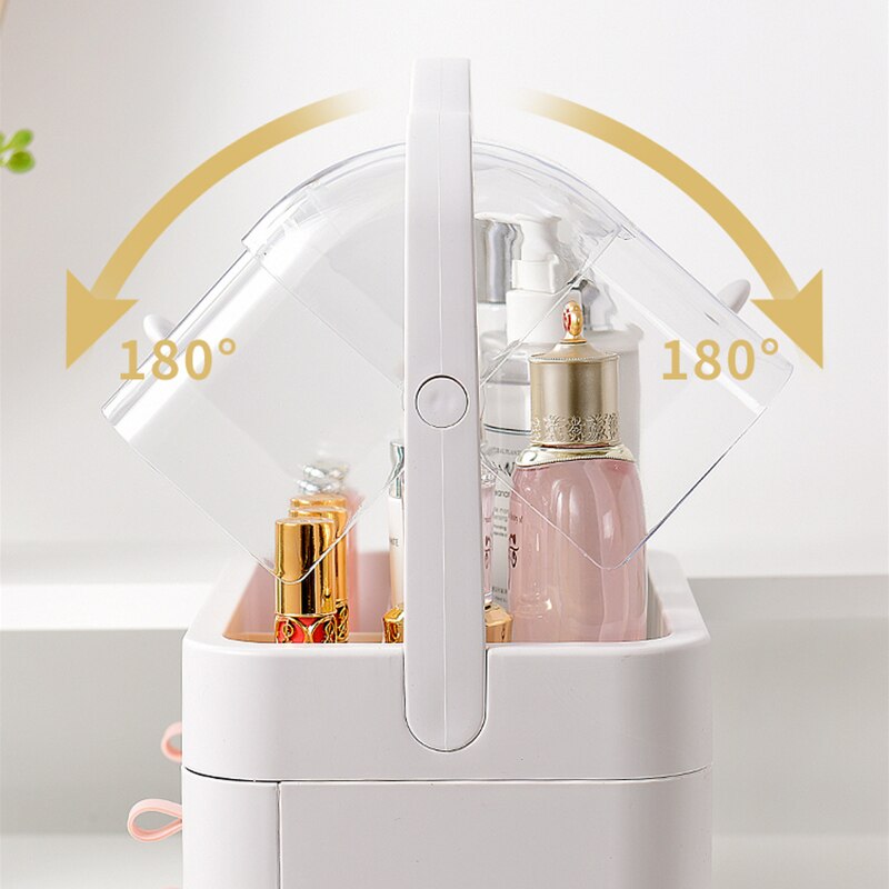 rangement maquillage rangement salle de bain boite de rangement maquillage boite rangement maquillage organisateur pour cosmétiques, conteneur de stockage en plastique, organisateur de maquillage, papeterie