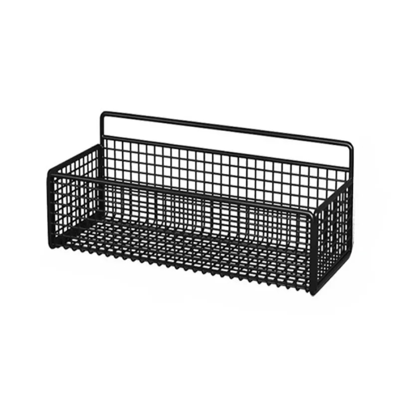 Wall Mounted Metal Wire Storage Organizer Baskets, Rectangular Display Hanging Basket, Countertop Bathroom Accessories Holder